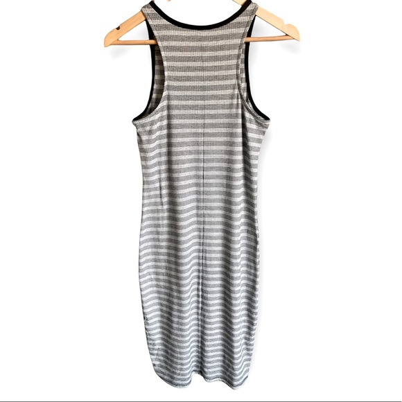 Cotton On Tank Top Dress black and white Stripes Ribbed Cotton Size Medium - Picture 4 of 4
